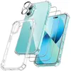 Coque pour iPhone 16 plus - MASSILIA TECH - Transparent - 2 Verre Trempé - 2 Caméra Protecteur