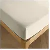 COTON PUR Drap housse 180 x 200 cm bonnet 30 cm 'Prémium' pour lit 2 places King Size - Prémium Sable