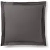 COTON PUR Taie d'oreiller 'Prémium' toutes dimensions - Prémium Ardoise - 63 x 63 cm volant plat piqué