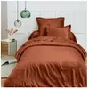 COTON PUR Housse de couette 140 x 200 cm "Prémium" pour lit 1 place - Prémium Paprika