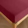COTON PUR Drap housse 160 x 200 cm bonnet 30 cm 'Prémium' pour lit 2 places - Prémium Grenat
