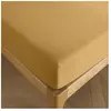 COTON PUR Drap housse 140 x 190 cm bonnet 30 cm 'Prémium' pour lit 2 places - Prémium Miel