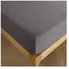 COTON PUR Drap housse 180 x 200 cm bonnet 30 cm 'Prémium' pour lit 2 places King Size - Prémium Ardoise