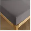 COTON PUR Drap housse 200 x 200 cm bonnet 30 cm 'Prémium' pour lit 2 places King Size - Prémium Ardoise