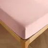 COTON PUR Drap housse 140 x 190 cm bonnet 30 cm "Prémium" pour lit 2 places - Prémium Rose Dragée