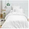 COTON PUR Housse de couette 140 x 200 cm "Prémium" pour lit 1 place - Prémium Neige