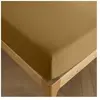 COTON PUR Drap housse 200 x 200 cm bonnet 30 cm 'Prémium' pour lit 2 places King Size - Prémium Caramel