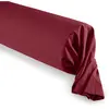 COTON PUR Taie de traversin 45 x 185 cm "Prémium" - Prémium Grenat
