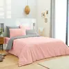 Pack Complet 6 Pièces Rose/Gris Réversible Housse De Couette Pour Lit ...