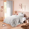 UNIVERS DECOR Parure de couette "Gaze de Coton" 140 x 200 pour lit 1 place - Gaze de coton Perle