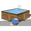 Gre Kit piscine bois Gré Carra 3,05 x 3,05 x 1,19 m + Bâche à bulles