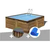 Piscine en bois Sunbay Carra 3x3m - GRE - Hors-sol - Filtre à sable - 7,7m³