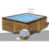Gre Kit piscine bois Gré Carra 3,05 x 3,05 x 1,19 m + Bâche hiver