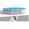 Kit piscine tubulaire Intex Prism Frame ronde 5,49 x 1,22 m + Bâche à ...
