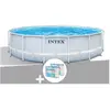 Kit piscine tubulaire Intex Chevron ronde 4,88 x 1,22 m + 6 cartouches...