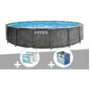 Piscine tubulaire - INTEX - Baltik - 5,49 x 1,22 m - Bâche à bulles - ...