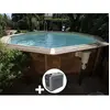 Kit piscine bois Ubbink OcÃ©a 4,30 x 1,20 m - Liner beige + Poolican