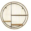 Etagère murale ronde en bambou et métal - The Home Deco Factory - Diam...