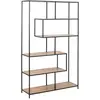 Bibliothèque Sireine En Mdf Et Métal Avec 6 Niches De Rangement - Noir...