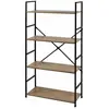 Etagère droite Large 4 niveaux Colorado H.48 en Métal et MDF - Beige e...