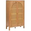 Atmosphera - Armoire 2 portes en cannage TIRIA - Marron