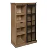 Atmosphera Bibliothèque Lazare Avec Porte Vitrée Coulissante - Marron