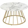 Atmosphera - Table basse effet marbre RAYO - Blanc