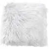 Enjoy Home - Coussin doux à poils longs Epicéa - 45 x 45 cm - Blanc