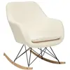 Atmosphera - Fauteuil à bascule en bouclette OLMETO - Blanc
