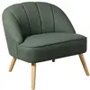 Atmosphera - Fauteuil en velours et pieds en bois NAOVA - Vert