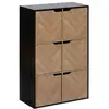 Five Simply Smart - Etagère 6 cases Mixn Door CHEVRONS - Beige et noir