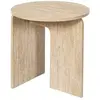 The Home Deco Factory - Table dappoint ronde effet travertin PIETRA - ...