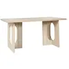 SANS The Home Deco Factory - Table à manger effet travertin pour 4 per...
