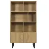The Home Deco Factory - Bibliothèque 2 portes en bois CALYPSO - Marron