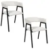 Toilinux - Lot de 2 fauteuils design en tissu côtelé SCOTT - Beige