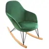 Atmosphera - Rocking chair en velours Ewan - Vert
