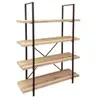 Bibliothèque Industrielle Dock - L. 100 X H. 140 Cm - Marron