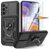 BOOLING 2 Verres Trempés + Coque pour Samsung Galaxy A23 5G Noir Antichoc Cache Caméra Anti-Rayure Rigide