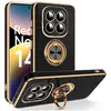 E.F.CONNECTION Coque pour Xiaomi Redmi Note 14 Pro 5G (pas pour 4G) - Protection Antichoc avec Anneau Noir