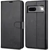 E.F.CONNECTION Coque pour Google Pixel 7 Anti-Rayures Porte-Carte Cuir PU Souple 360 Degré - Noir