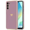 BOOLING Coque de protection - Samsung - Galaxy A16 - Violet - Motif Coeur doré - Antichoc Souple