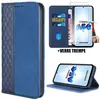 BOOLING Coque pour Samsung Galaxy A54 5G, Protection Anti-Rayures Motif Mosaïque Effet Cuir Bleu Marine + 2 Verres Trempés