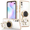 E.F.CONNECTION Coque pour Xiaomi Redmi 9A, Protection Antichoc TPU Souple avec Support en Motif Astronaute - Blanc