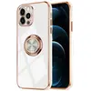 Coque de Protection pour iPhone 12 Pro Max - E.F.CONNECTION - Blanc - Souple - Bordure Or - Anti-Rayure