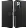 E.F.CONNECTION Coque Pour Redmi Note 10-Note 10S (6.43") Noir Effet Cuir Couleur Unie Anti-Choc Anti Rayure Protection 360 Degré