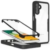 BOOLING Coque Intégrale pour Samsung A04s Antichoc Tranparent Bordure Noir Rigide