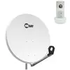Parabole satellite - HDSAT - 80cm - Acier blanc - LNB Single Universel...