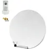 Pack HDSAT Parabole satellite fibre composite Blanche 60cm BRIDES INOX...