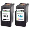 COMETE - 545/546 - 2 Cartouches d'encre Compatibles avec Canon Noir et Couleur - Marque française