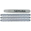 Nemura Guide de tronçonneuse 38cm + 3 chaînes - 64 maillons - Pas 325 - Jauge 0.58 (1.5mm) - Liderfarm